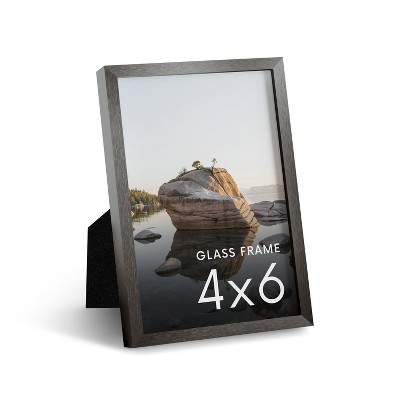 Haus and Hues Brushed Metal Frame with Real Glass, Gray/Bronze