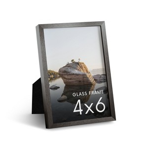 Haus and Hues Brushed Metal Frame with Real Glass, Gray/Bronze - 1 of 3