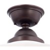 Minka Lavery Farmhouse Ceiling Light Semi Flush Mount Fixture 13 3/4" Dark Brushed Bronze Opal White Glass for Bedroom Living Room - 3 of 3