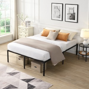 KTMBDW 16 Inch Bed Frame, Heavy Duty Metal Platform Bed, Black - 1 of 4