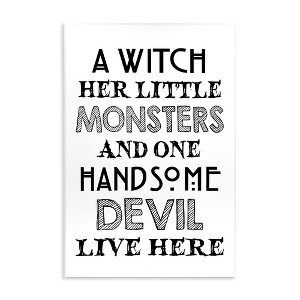 Stupell Industries Quirky Halloween Family Quote Striped Typography Phrase  Wall Plaque Art - 1 of 4