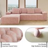 104" Cloud Corduroy Upholstered Modular L-Shaped Sectional Sofa with Chaise, Deep Seats, No Assembly - 2 of 4