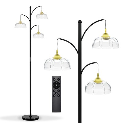 SUGIFT Modern Dimmable Floor Lamp for Living Room with 3 Color Temperatures LED Bulb Standing Lamp for Bedroom