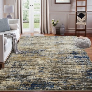 Area Rugs 5×7 Modern Abstract Rug with Non-slip Backing, Non Shedding Machine Washable rug, Soft Low Pile Indoor Carpet for Living Room - 1 of 4