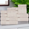 Cotton Plush Highly-Absorbent Heavyweight Luxury 12 Piece Assorted Towel Set by Blue Nile Mills - 2 of 4