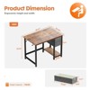ROOMTEC Modern Home Office Writing Desk, Simple Style Office Table with 2-Tier Drawers and Bottom Storage Shelf - 4 of 4