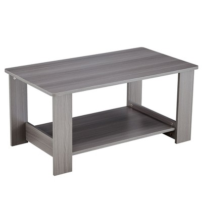 NicBex 2-Tier Rectangle Coffee Table Center Dining Table with Open Shelf for Living Room