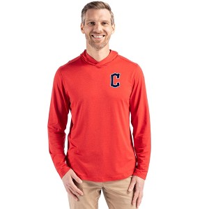 Cleveland Guardians1 Cutter & Buck Coastline Epic Comfort Recycled Mens Hooded Shirt - 1 of 1