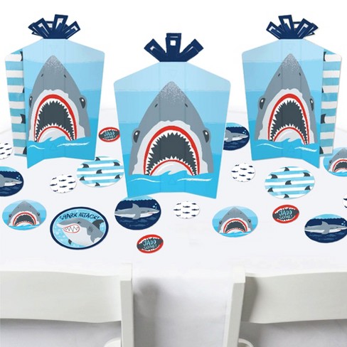 Big Dot Of Happiness Shark Zone - Jawsome Shark Party Or Birthday Party  Decor And Confetti - Terrific Table Centerpiece Kit - Set Of 30 : Target