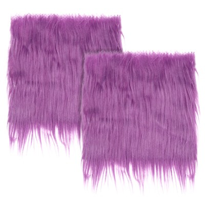 Unique Bargains DIY Crafts Halloween Gnome Beard Plush Fluffy Faux Fur Fabric Square Patches