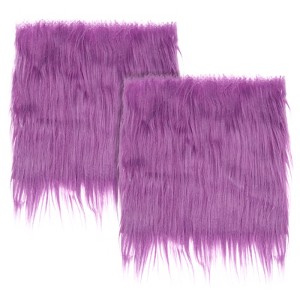 Unique Bargains DIY Crafts Halloween Gnome Beard Plush Fluffy Faux Fur Fabric Square Patches - 1 of 4