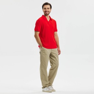 Camisa polo de cuello Johnny de manga corta para hombre - Goodfellow & Co™ Rojo