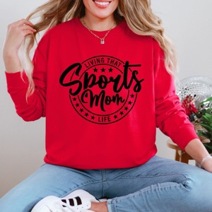 Simply Sage Market Living That Sports Mom Life Stars Garment Dyed Long Sleeve - 1 of 4