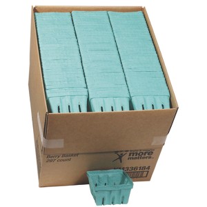Berigard Molded Fiber Berry Basket, Quart, 5.5 x 5.5 x 3.25, Green, 297/Carton - 1 of 1