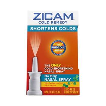 Zicam Cold Remedy Cold Shortening No-Drip Zinc-Free Nasal Spray - 0.5oz