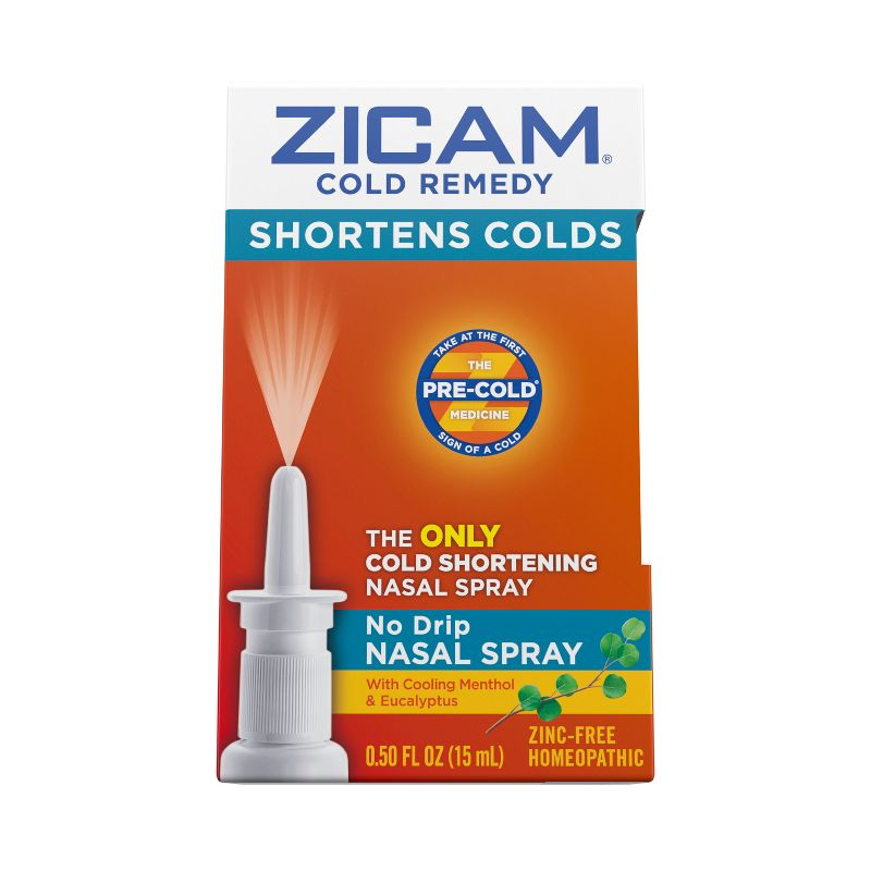 Zicam Cold Remedy Cold Shortening No-Drip Zinc-Free Nasal Spray - 0.5oz, 1 of 12