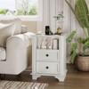 Karl Home 2-Drawer White MDF (Medium-Density Fiberboard) 19.69in. W Nightstands - 2 of 4