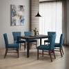 ChaletPosh 7 Pieces Dining Set with Linen Cover Dining Chair - 2 of 4