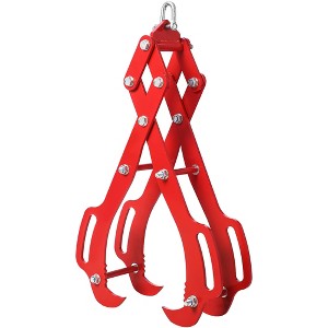 Log Tongs, Log Lifting Tongs Heavy Duty Grapple Timber Claw, Claw Lumber Skidding Tongs Logging Grabber, Timber Claw Hook, Red - 1 of 4