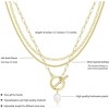 HTUTWOO Gold Layered Necklaces for Women,Dainty 14k Gold Plated Stackable Choker Necklaces for Women,Trendy Layering Necklaces Jewelry Gifts - 3 of 4