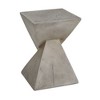Twisted Hourglass Outdoor Accent Table, Lightweight Concrete Patio End Table for Outside Use, Patio Side Tables -Christopher Knight Home - 4 of 4