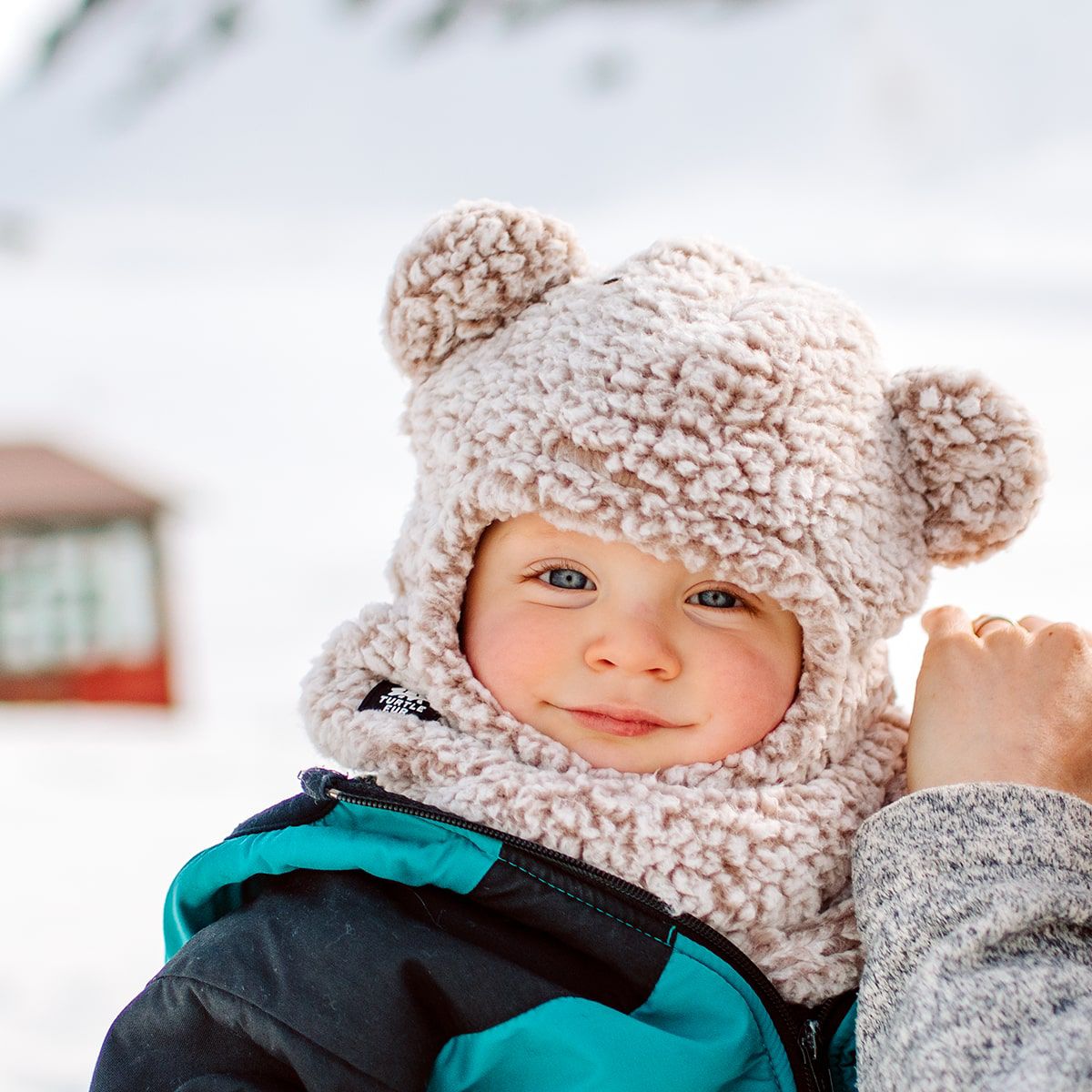 Turtle Fur Kids Comfort Lush Bear Balaclava - Recycled High Pile Fleece Winter Face Mask - thumbnail 4