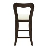 Vynxaria Counter Stool Without Arm,Set of 2,Dark Brown+Beige - 4 of 4