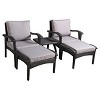 Honolulu 5pc Wicker Patio Seating Set with Cushions - Gray - Christopher Knight Home - image 2 of 4