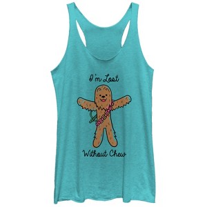 Women's Star Wars Valentine's Day Lost Without Chew Racerback Tank Top - 1 of 3