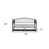 HomeRoots Black Metal Twin Bed Frame With Drawers - 3 of 4