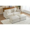 NicBex Couches for Living Room 75.6" Modular Sectional Sofa Modern L-Shape Corduroy Upholstered Sofa Couch with Side Storage Pockets, Beige - 3 of 4