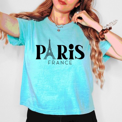 Simply Sage Market Paris France Eiffel Tower Boxy Crop Top