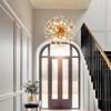 Rennnsan Coraneth 21"W 12-Light Sputnik Dandelion Color Crystal Modern Dimmable Chandelier in Gold - 4 of 4
