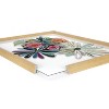Kate and Laurel Blake Flowers on Glass 2 Whole Flowers Framed Printed Art by Jessi Raulet of Ettavee, 18x24, Natural - 3 of 4