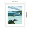 Kate and Laurel Framed Art Ocean Breeze by Nikita Jariwala, 23x27, Oliver White Narrow - 2 of 4