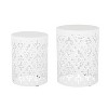 2pc Modern Metal and Round End Table Outside-Christopher Knight Home - 2 of 4