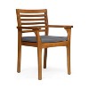Sapphtopaz Wood Outdoor Dining Chairs Set of 2 Patio Chairs All Weather Use for Poolside, Garden, Backyard - 2 of 4