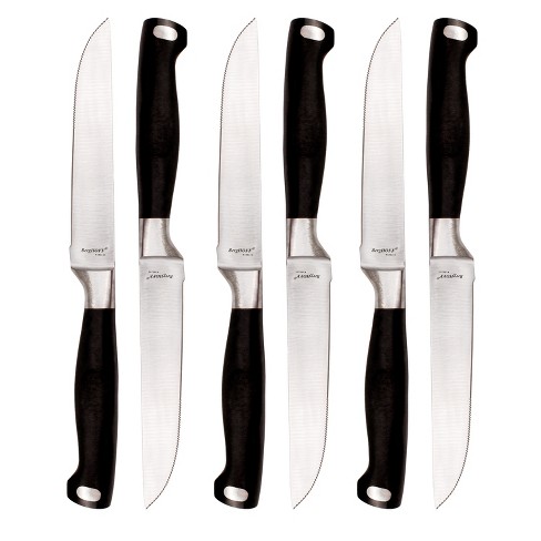 6 Piece Stainless Knife Set Professional Serrated Steak Knives Kitchen  Tools New
