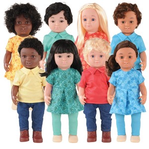 Kaplan Early Learning 16" Multiethnic Dolls - Set of 8 - 1 of 4