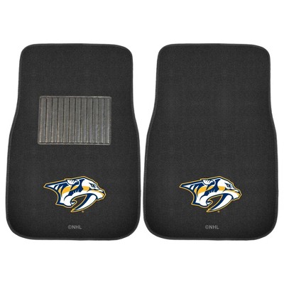 NHL Nashville Predators Embroidered Car Mat Set - 2pc