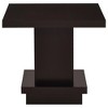Cappuccino 2-Piece Square Coffee and End Table Set ¨C Sleek Lines with Warm Finish for Living Room - 2 of 4