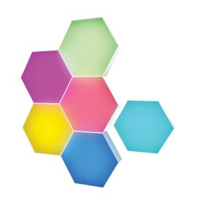 Alpha Gaming 6 hexagon-shaped LED tiles nightwatch LED lights Battery Powered - 1 of 3