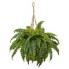 Nearly Natural Boston Fern Hanging Basket - 2 of 3