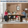 Dining Chairs Set- Upholstered Fabric Kitchen Chairs with Wood Legs & Padded Seats - Living Room Kitchen Furniture - 4 of 4