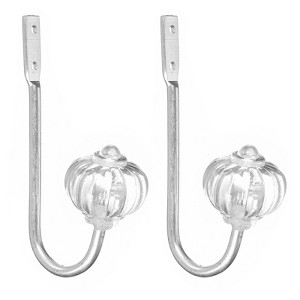 Unique Bargains Zinc Alloy Single Prong Retro Hanging Towel Backpack Clothes Scarf Keys Hat Wall Hooks 2 Pcs - 1 of 4