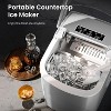 R.W.FLAME Ice Makers Countertop with Handle,26.5Lbs/24H,9 Cubes in 6 Mins,2 Sizes of Bullet Ice,Portable Ice Maker Machine with Self-Cleaning,grey - 4 of 4