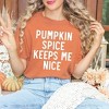 Simply Sage Market Women's Pumpkin Spice Keeps Me Nice Short Sleeve Garment Dyed Tee - 2 of 4
