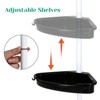 Corner Shower Caddy, Rust-Proof Bathroom Storage Organizer with 4-Tier Adjustable Shelves, Conner Shower Shelf with Rubber Pad, 101.6 Inch-122 Inch - 4 of 4