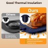 Blue Electric Food Warmer Mat – Adjustable 3-Level Silicone Heating Tray with Timer & Safety Lock for Family Meals - 4 of 4