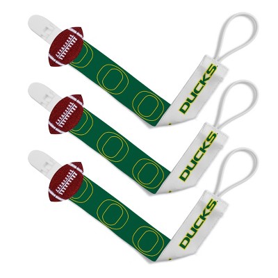 Image of BabyFanatic Officially Licensed Unisex Baby Pacifier Clip 3-Pack NCAA Oregon Ducks